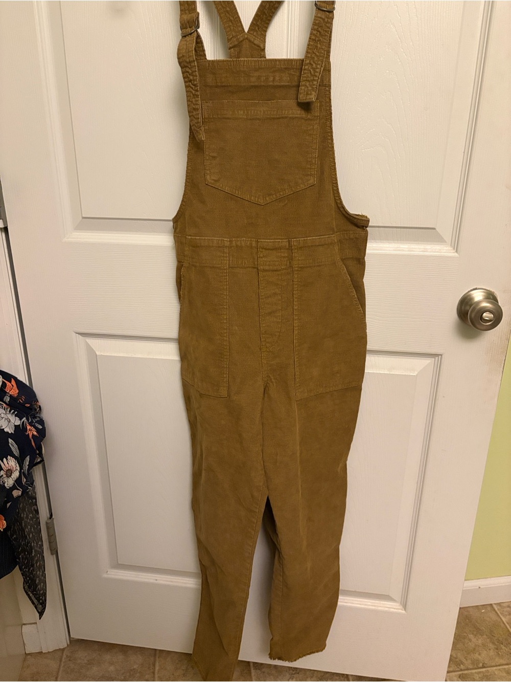 aerie Corduroy Overall Jumpsuit in Mustard